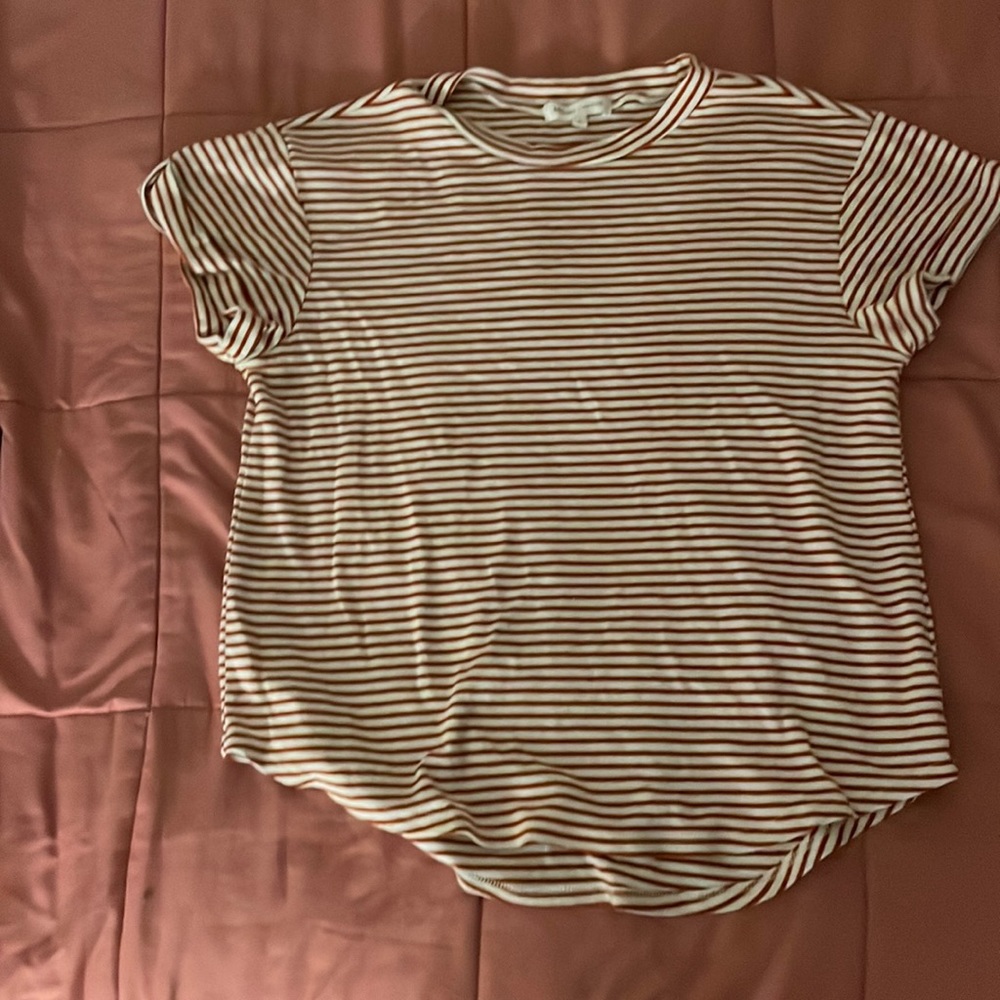 Orange stripe shirt